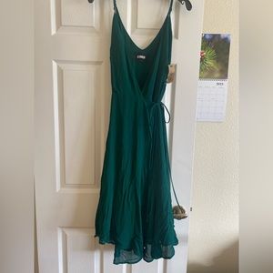 Reformation forest green dress - medium
